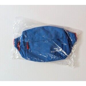 Swatch Blue Fanny Pack Waist Belt Buckle Closure Bag Front Pocket New